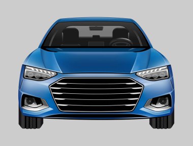 Arka planda araba vektörü. İş sedanı izole edildi. Araç damgalama modeli