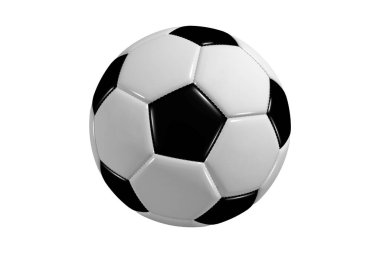 futbol topu beyaz arkaplanda izole edildi