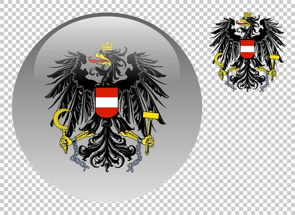 Escudo Armas Austria Vector Ilustración Sobre Fondo Transparente — Archivo Imágenes Vectoriales