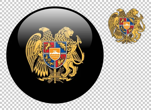 Wappen Von Armenien Vektordarstellung Auf Transparentem Hintergrund — Stockvektor