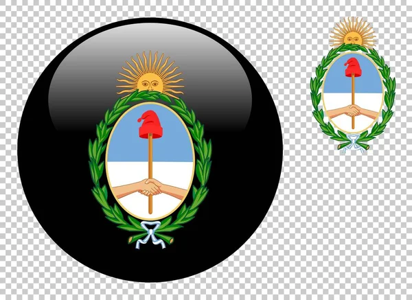 Escudo Armas Argentina Vector Ilustración Sobre Fondo Transparente — Archivo Imágenes Vectoriales