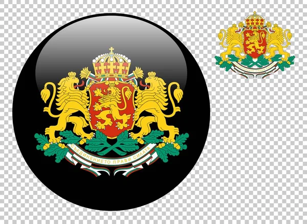 Wappen Bulgariens Vektordarstellung Auf Transparentem Hintergrund — Stockvektor