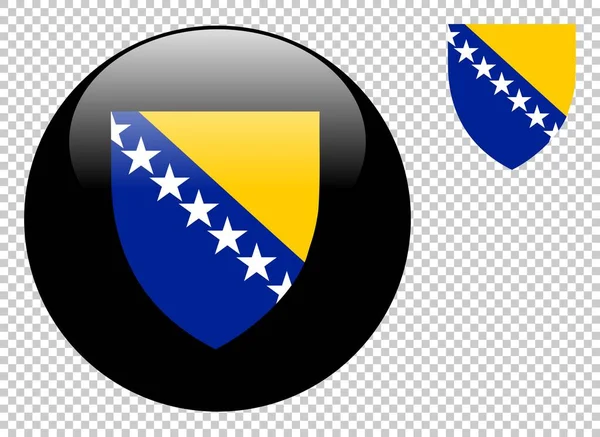 Wappen Von Bosnien Und Herzegowina Vektordarstellung Auf Transparentem Hintergrund — Stockvektor