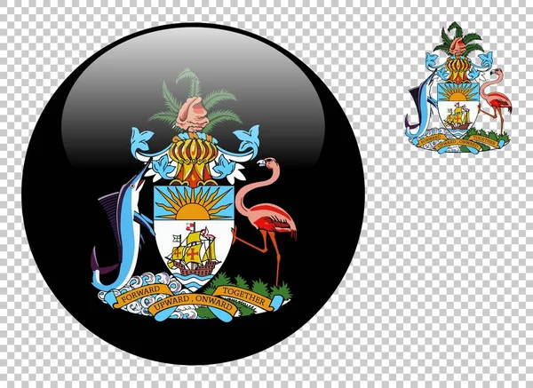 Wappen Der Bahamas Vektorillustration Auf Transparentem Hintergrund — Stockvektor