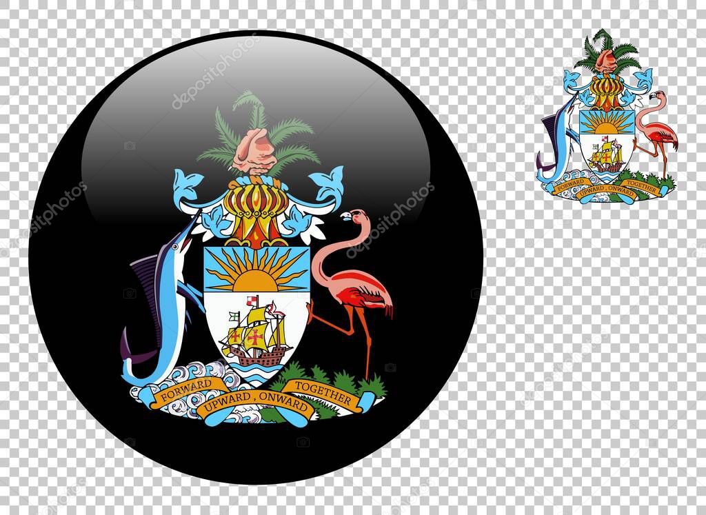 Coat of arms of Bahamas vector illustration on a transparent background