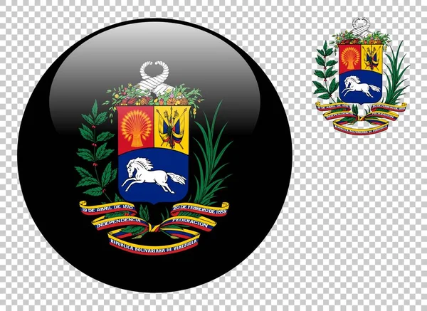 Escudo Armas Venezuela Vector Ilustración Sobre Fondo Transparente — Vector de stock