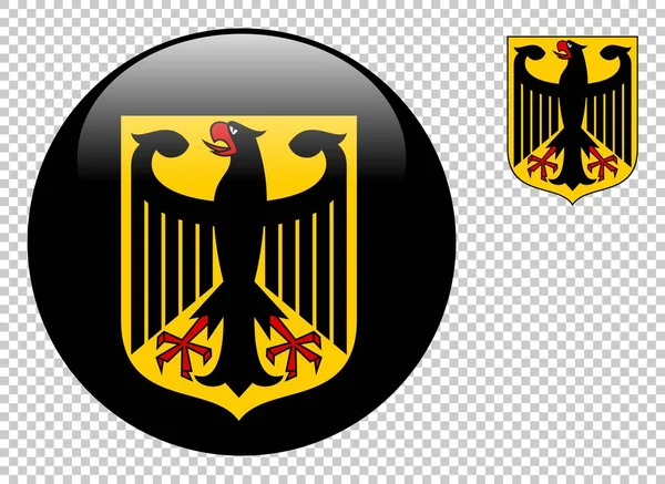 Wappen Der Bundesrepublik Deutschland Vektordarstellung Auf Transparentem Hintergrund — Stockvektor