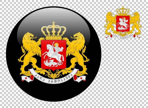 Wappen Von Georgien Vektordarstellung Auf Transparentem Hintergrund — Stockvektor