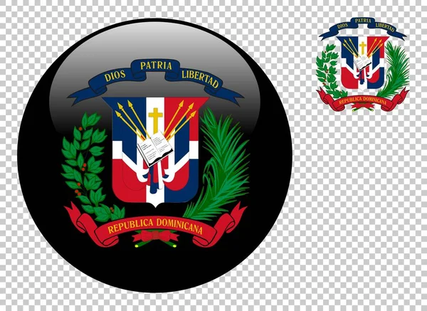 Armoiries République Dominicaine Illustration Vectorielle Sur Fond Transparent — Image vectorielle