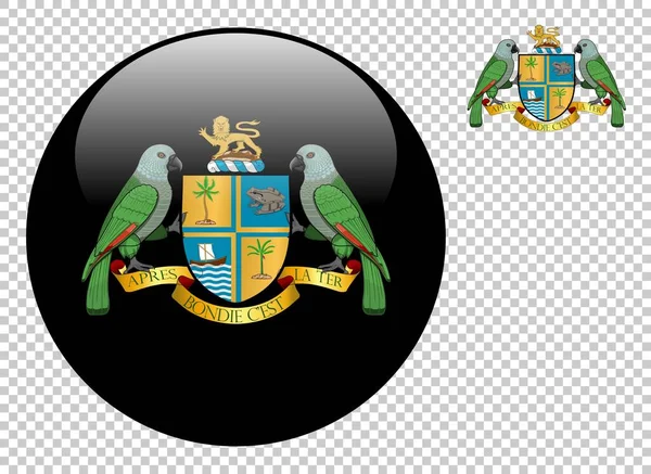 Wappen Der Dominica Vektordarstellung Auf Transparentem Hintergrund — Stockvektor