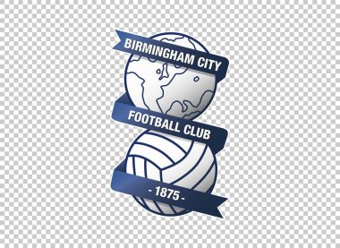 Şeffaf arka planda İngiltere futbol kulübü amblemi. Vektör çizimi. Birmingham City FC