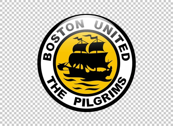 Znak Anglického Fotbalového Klubu Průhledném Pozadí Vektorová Ilustrace Boston United — Stockový vektor