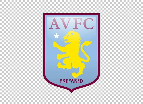 Inglaterra Clube Futebol Emblema Fundo Transparente Ilustração Vetorial Aston Villa — Vetor de Stock