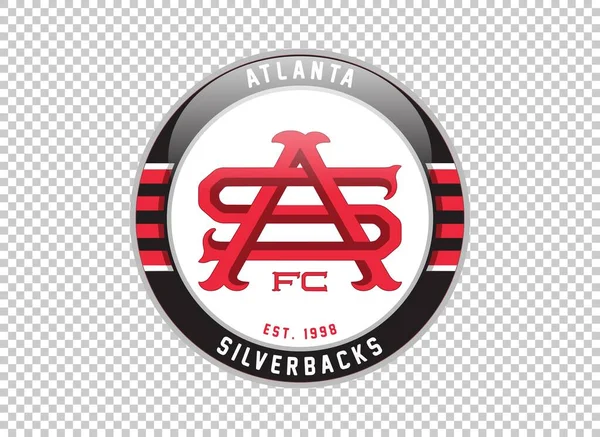 Atlanta Silverbacks Eua Clube Futebol Fundo Transparente Ilustração Vetorial — Vetor de Stock