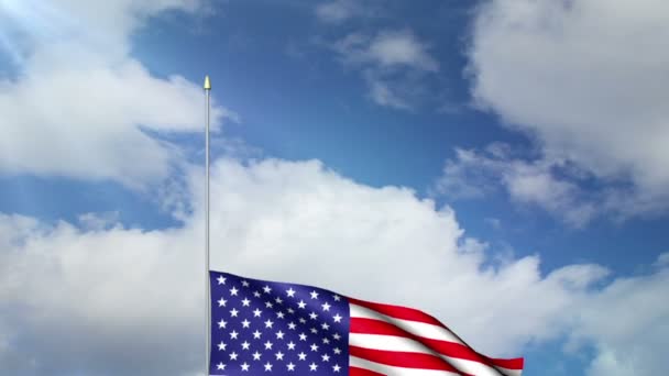 Bandera Nacional Americana — Vídeos de Stock