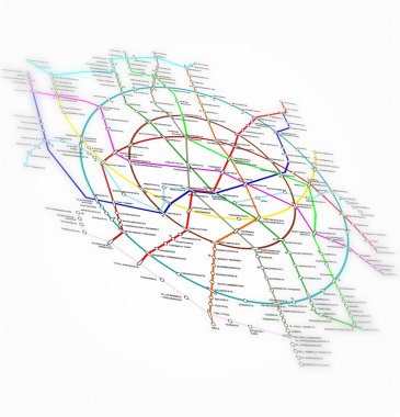 Tube map of Moscow underground.