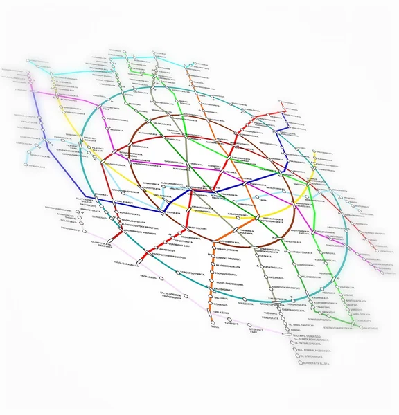 Tube map of Moscow underground.