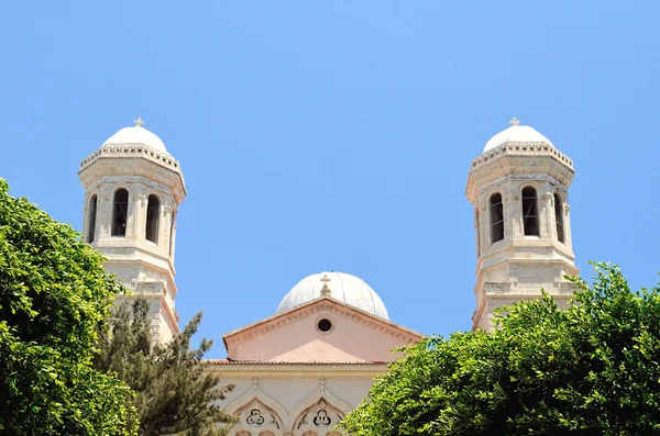 Detail kopule řecké ortodoxní katedrála ayia napa Ajos kostela limassol lemesos, Kypr — Stock fotografie