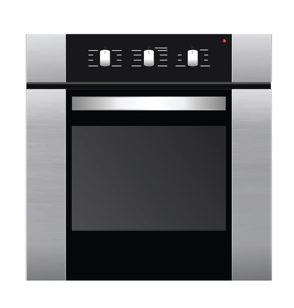 Электрическая печь на белом фоне
