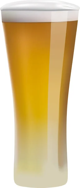 Isoliertes Glas Bier — Stockvektor