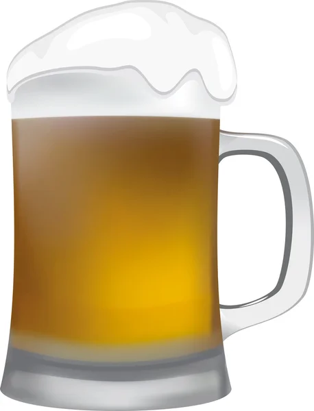 Μεμονωμένο ποτήρι μπύρας — Διανυσματικό Αρχείο