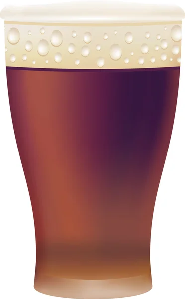 Un bicchiere di birra. Illustrazione vettoriale — Vettoriale Stock