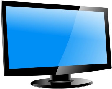 LCD TV monitörü, vektör illüstrasyonu