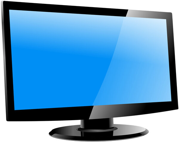 ЖК-телевизор, векторная иллюстрация