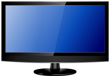 LCD tv gerçekçi vektör çizim