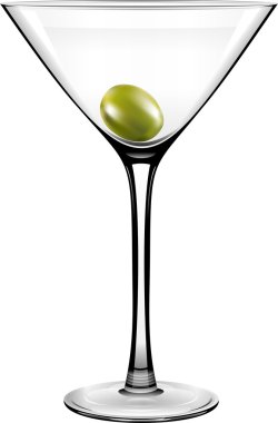 Vektör zeytin Martini cam