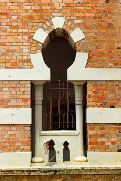 Parte Del Vecchio Muro Mattoni Edificio Stile Coloniale Panggung Bandaraya — Foto Stock