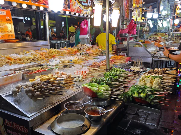 Kuala Lumpur Malezya Mart 2019 Jalan Alor Sokak Yiyecek Pazarı — Stok fotoğraf