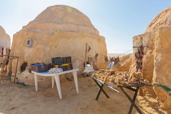 Ong Jemel Tunísia Outubro 2019 Venda Lembranças Para Turistas Cenário — Fotografia de Stock