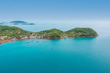An Thoi Adaları 'ndaki veya Phu Quoc, Vietnam' daki Archipelago 'daki manzaranın üstünde