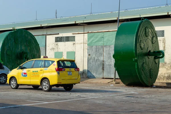 Остров Куок Вьетнам Марта 2019 Года Желтый Вьетнамский Автомобиль Такси — стоковое фото