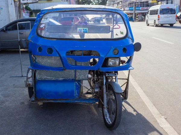 フィリピン パラワン 2018年9月26日 フィリピンのブルー自家製三輪車バイク — ストック写真