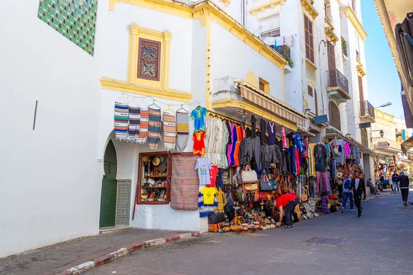 Tanger Marocko Oktober 2019 Souvenir Turist Butik Mysiga Historiska Gatan — Stockfoto