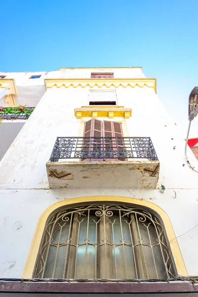 Fragmento Fachada Edifício Histórico Medina Tânger Marrocos — Fotografia de Stock