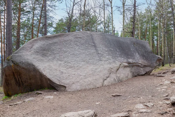 Roca Slonik Elefante Reserva Natural Stolby Krasnoyarsk Rusia — Foto de Stock