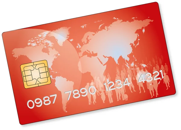 Red credit card — Stock Photo, Image