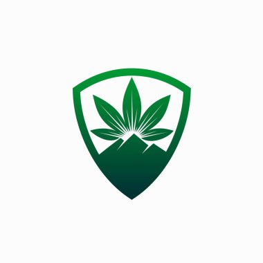 Kalkan vektörlü esrar logosu