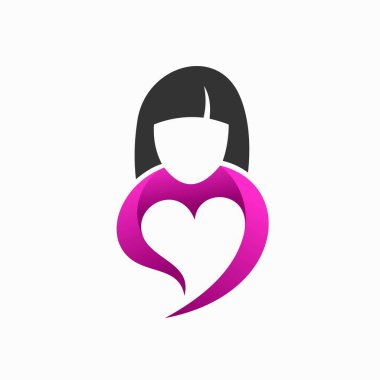 Aşk konsepti olan kadın simgesi