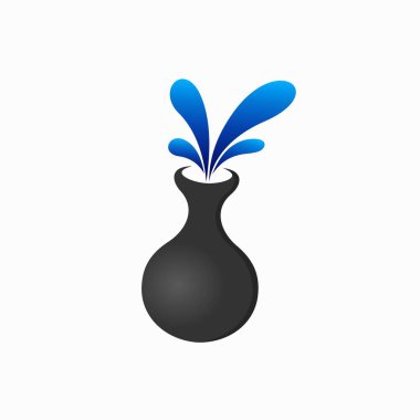 damlacık vektörlü vazo logosu