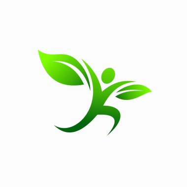 Mutlu insanlarla yaprak vektörü