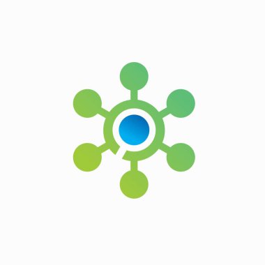 Büyüteç cam sembollü moleküler simge