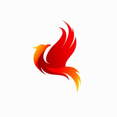 Ateş konseptli Phoenix logosu