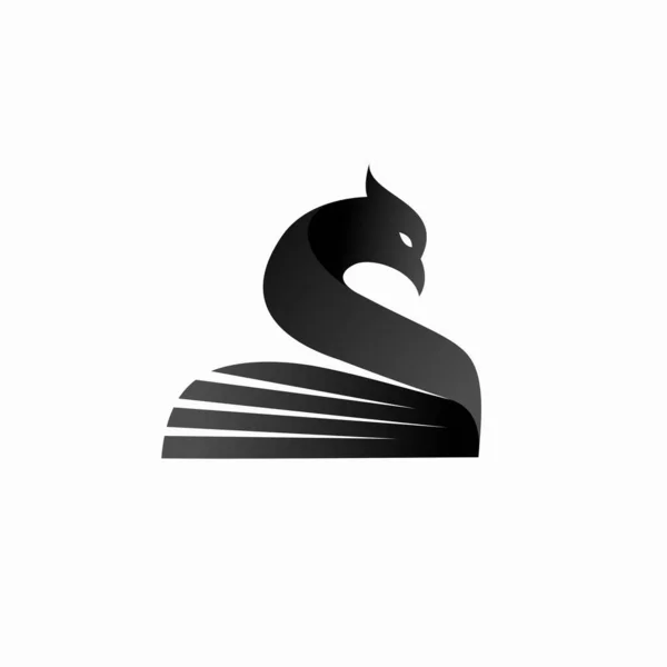 Logo Cisne Con Concepto Simple — Archivo Imágenes Vectoriales