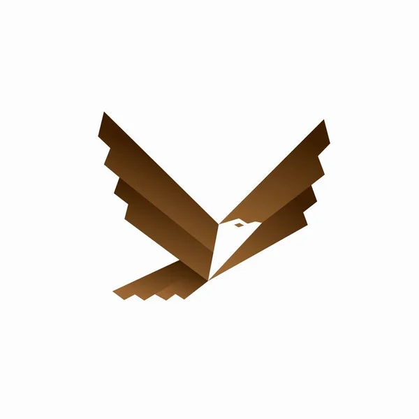 Bird Logo Wood Concept — Stock Vector