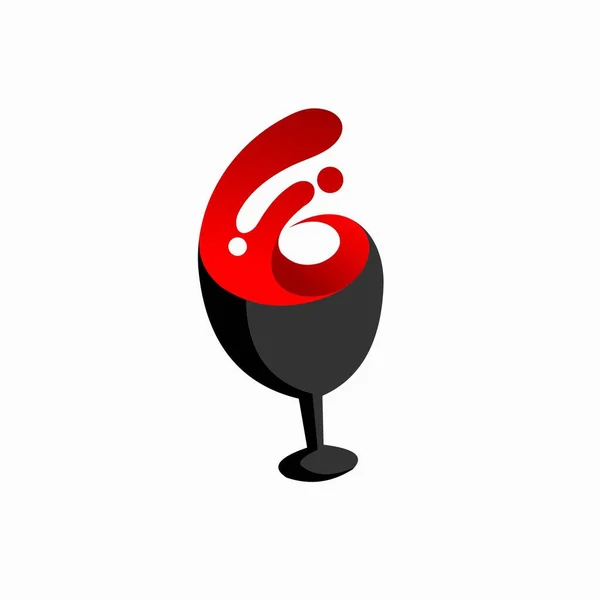 Logotipo Del Vino Con Concepto Moderno — Vector de stock