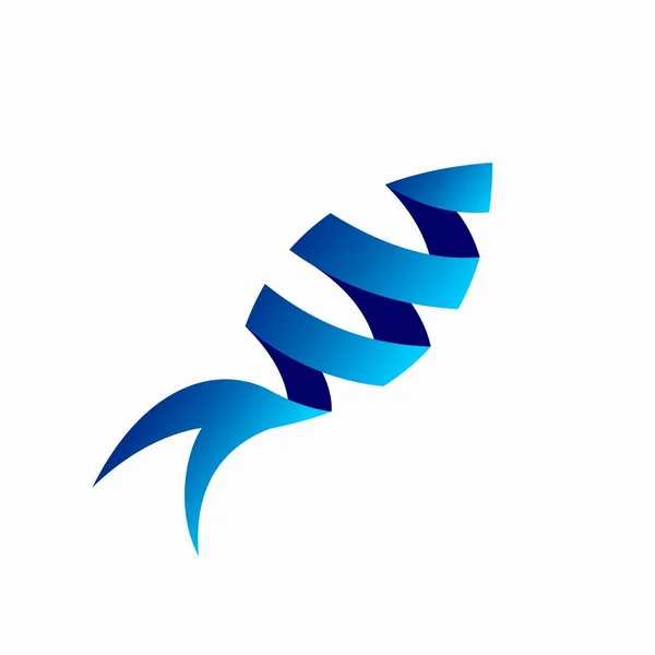 Рибний Логотип Стрічковою Концепцією — стоковий вектор